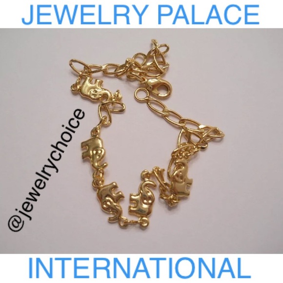 🆕14K Gold Filled Dancing Elephants Charm Anklets. - Picture 7 of 10